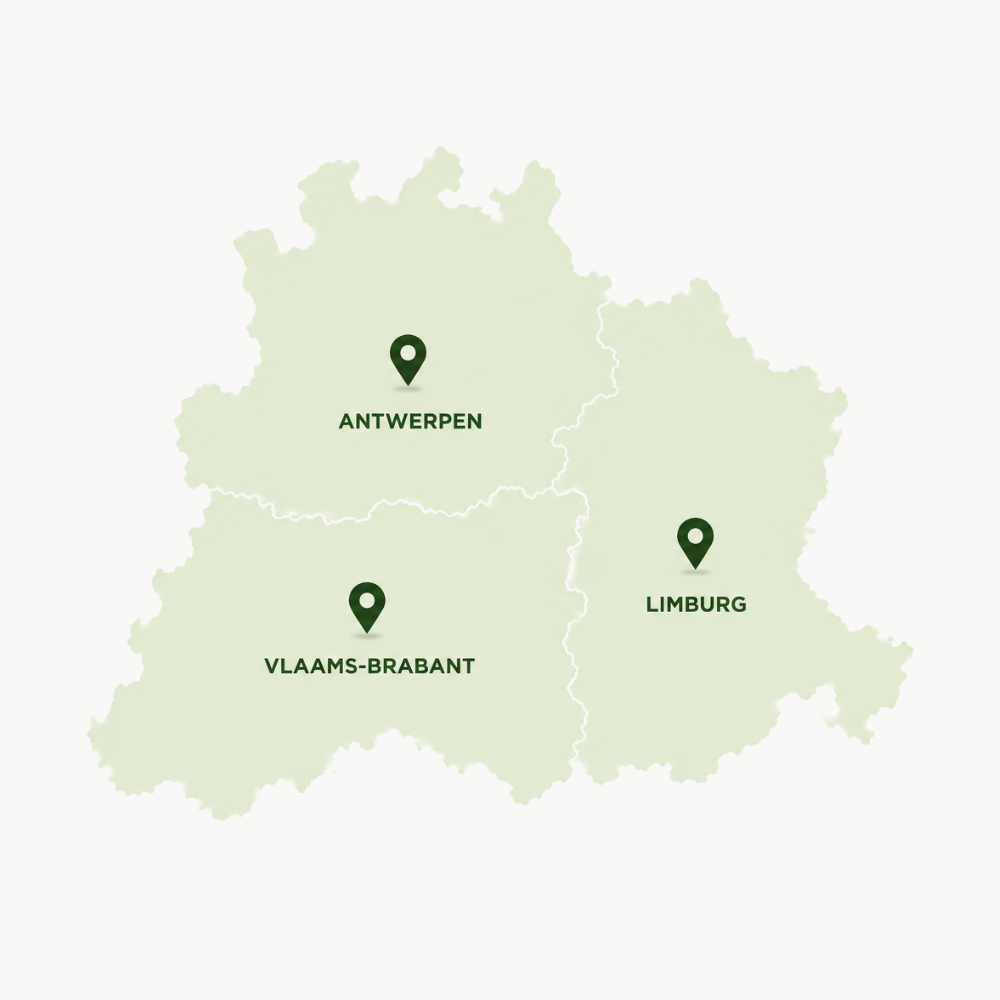 Werkgebied MOS-X - Antwerpen, Vlaams-Brabant, Limburg